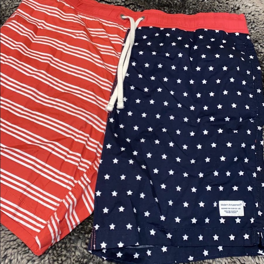 Modern Amusement swim trunks
